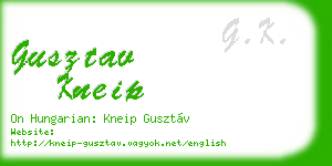 gusztav kneip business card
